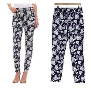 Gap Signature Skinny Ankle Khakis Blue White Floral Signature NEW